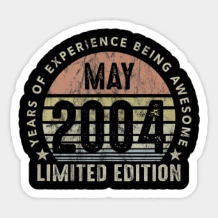 Born In May 2004 Vintage Sunset 16th Birthday All Original Sticker